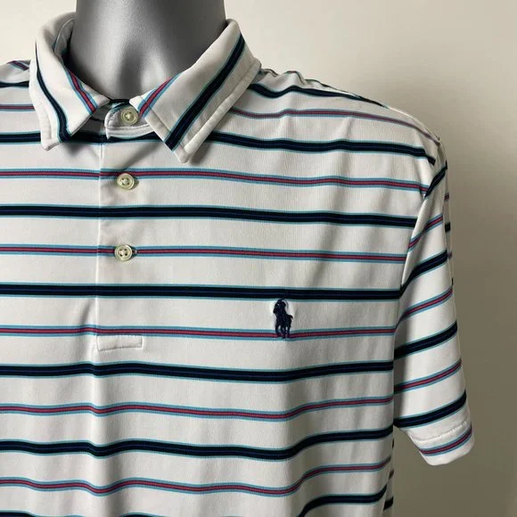 POLO RALPH LAUREN PERFORMANCE SHORT SLEEVE 3 BUTTON GOLF SHIRT MEN'S SIZE LARGE - Picture 3 of 5